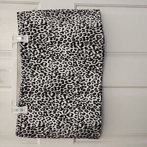 Wet Seal Black & White Leopard Cheetah Print Mini Skirt New with Tags